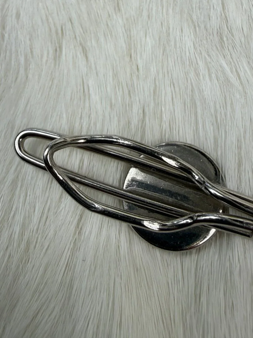 Vintage Reverse Painted Bowling Man Silver Tone Tie Bar .75